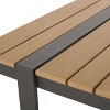 NicBex 62.75Inch Rectangle Dining Table with Faux Wood Slats Tabletop and Aluminium Frame - 4 of 4