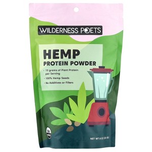 Wilderness Poets, Cold Pressed Organic Hemp Protein Powder, 19 G (8 Ounce) - 1 of 3