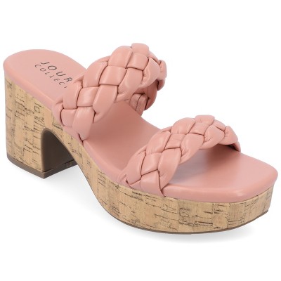 Journee Collection Womens Kyaa Braided Strap Platform Sandals