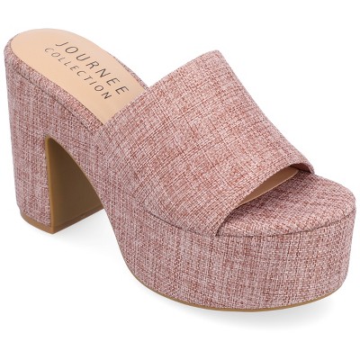 Journee Collection Womens Enyya Slip On Platform Sandals