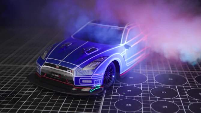 Hyper RC Nissan GTR Rechargeable Car with LED/Vapor Effects - 1:16 Scale - 2.4 GHz, 2 of 9, play video