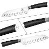 imarku Santoku Knife 7 inch Kitchen Knife Ultra Sharp Asian Knife, German HC Stainless Steel 7Cr17Mov, Ergonomic Pakkawood Handle, Black - 4 of 4