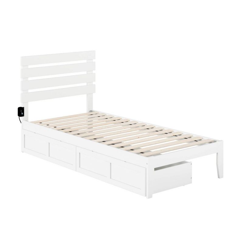 Oxford Bed with USB Turbo Charger and 2 Extra Long Drawers - AFI, 1 of 7