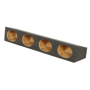 Q Power Quad 6x9 Wedge Speaker Box, 4-Hole Sealed Enclosure with Charcoal Carpet - 1 of 4