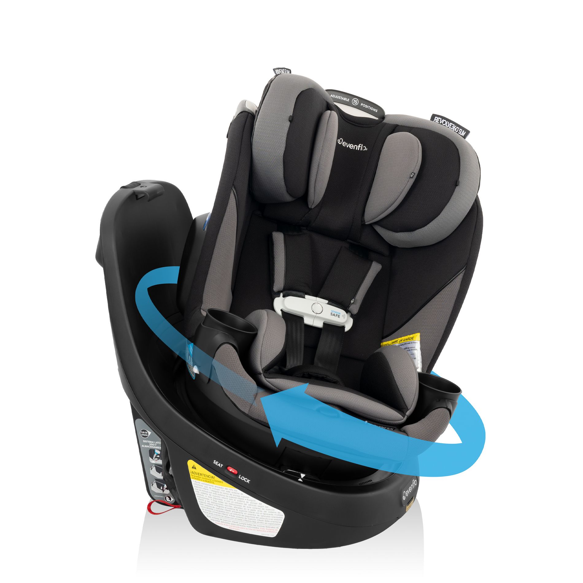 Evenflo Gold Revolve 360 Slim 2-in-1 Rotational Convertible Car Seat
