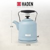Haden Highclere Vintage Retro 1.5 Liter/6 Cup Capacity Innovative Cordless Electric Stainless Steel Tea Pot Kettle with 360 Degree Base, Pool Blue - 4 of 4