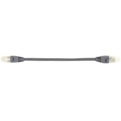 Black Box SpaceGAIN CAT6 Reduced-Length Patch Cable, Gray - 6" Category 6 Network Cable for Network Device, Switch, Patch Panel