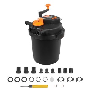 VEVOR Bio Pressure Pond Filter, Up to 1600 Gallons, with 13W UV-C Light, 1580 GPH, Pressurized Biological Pond Filter System Filtration Equipment - 1 of 4