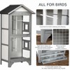 Skyzone 60" Outdoor Bird Aviary with Weather Resistance, Large Front Door & Removable Tray - Pebble - 4 of 4