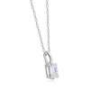 Pompeii3 3/4Ct Solitaire Emerald Cut Diamond Pendant 14k White Gold Lab Created Necklace - 2 of 4