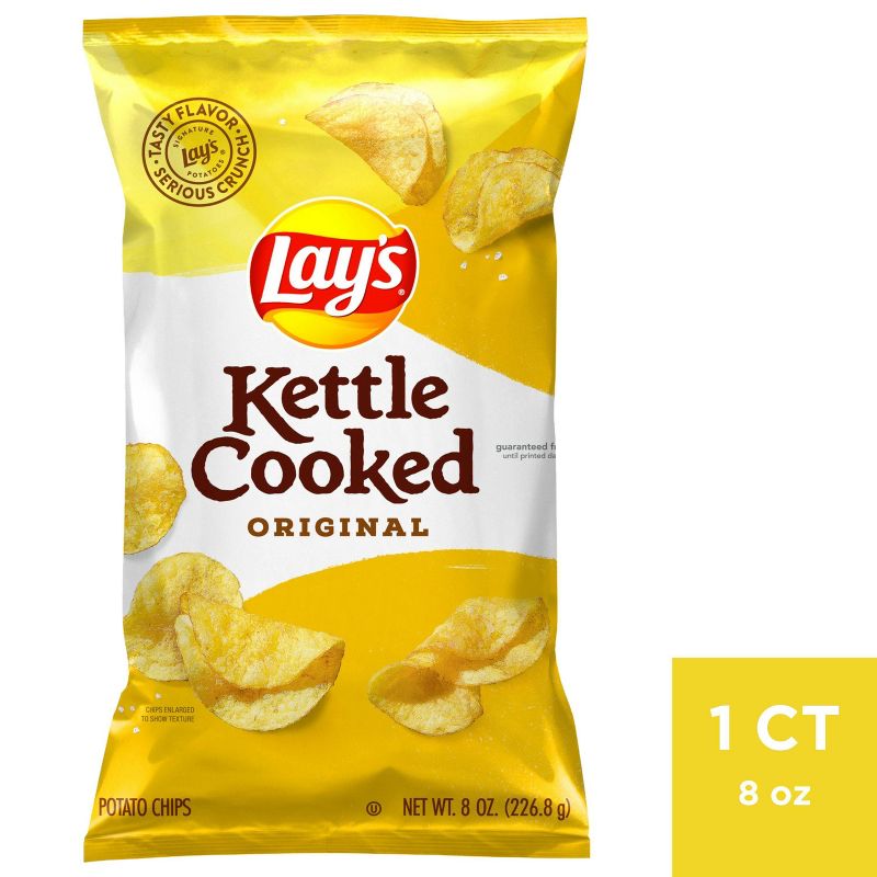 Lay's Kettle Cooked Original Potato Chips - 8.0oz, 1 of 6