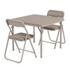 Folding Table and Chairs Set of 3 for Boys and Girls, Portable Table and Chair with Pu Soft Cushion, Suitable for Eating, Reading, Playing - 2 of 4