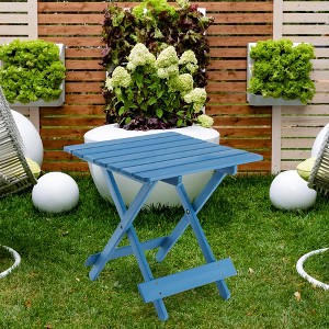 VASIP Compact Wooden Folding Table , Lightweight & Portable Durable Wood Square Table for Patio, Garden, Beach, Camping & Picnic - 1 of 4