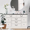 Farmhouse 9 Drawer Dresser with Charging Station, 55" Wide Wood Dresser, Vintage Dressers TV Stand - 2 of 4