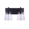 Craftmade Lighting Elsa 2 - Light Vanity in  Flat Black - 3 of 4