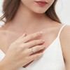 Moissanite Engagement Rings, Silver , Wedding Band, 1.5 CT Size 6 - 4 of 4