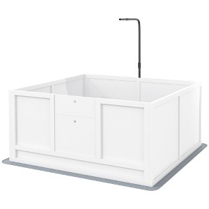 Skyzone Whelping Box for Dogs: Safe Puppy Birthing Space with Pig Rail, Adjustable Door, Pee Pad, - 1 of 4