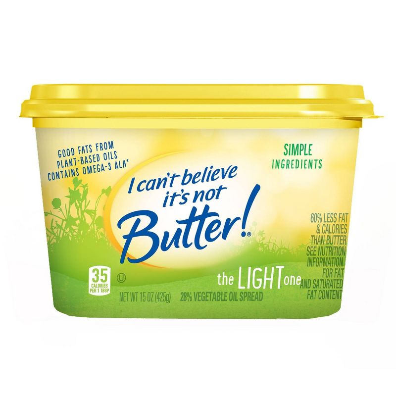 I Can't Believe It's Not Butter! Light Buttery Spread - 15oz, 1 of 9