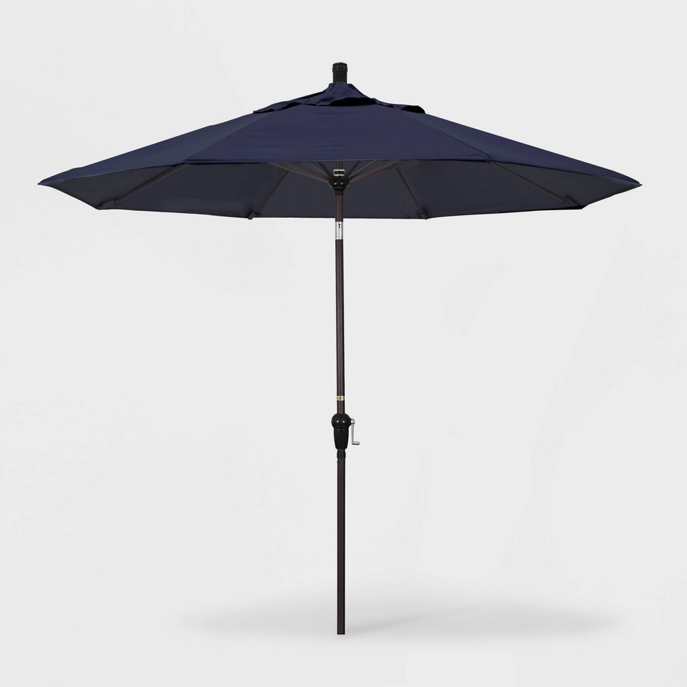 9 Sunset Patio Umbrella Auto Tilt Crank Lift Pacifica Navy California Umbrella