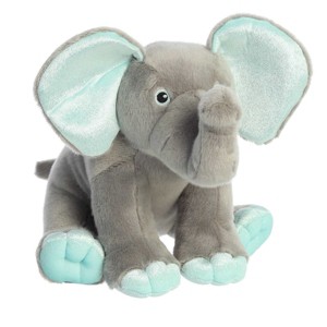 Aurora Medium Elephant Destination Nation Adventurous Stuffed Animal Mint 12" - 1 of 4