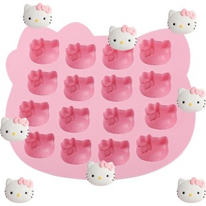 JDICTION Kitten Silicone Mold 16 Cavity, Cat Chocolate Candy Molds for Baking, Ice Cube Tray, Bath Bomb, Candle, Resin Clay Crafts - 1 of 4