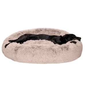 FurHaven Calming Cuddler Long Fur Donut Dog Bed - 1 of 4