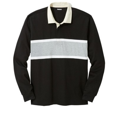 KingSize Men's Big & Tall Long-Sleeve Rugby Polo
