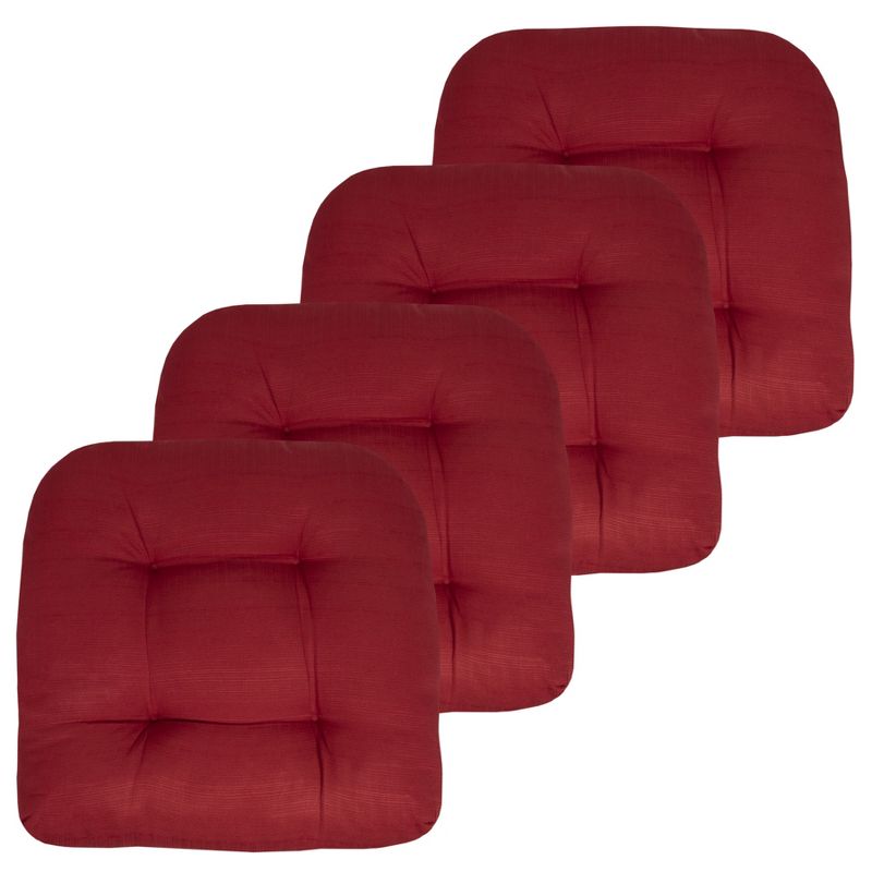 Patio Cushions Outdoor Chair Pads Thick Fiber Fill Tufted 19" x 19" Seat Cover by Sweet Home Collection™, 3 of 5