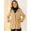 Allegra K Women's Parka Jacket Hooded Outdoor Thin Coat with Pocket - image 4 of 4