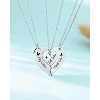 Matching Best Friend Necklaces – Split Heart Set for 2 or 3 (Gifts for Women, Daughter, Sister) - 2 of 4