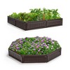 Tangkula 2PCS 4 x 4 ft Raised Garden Bed Set Planter Box for Vegetable Flower Gardening - 2 of 4