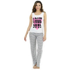 Just Love Womens Tank & Pant Cute Pajama Set - Ribbed PJ Sets Sleepwear Loungewear - 1 of 2