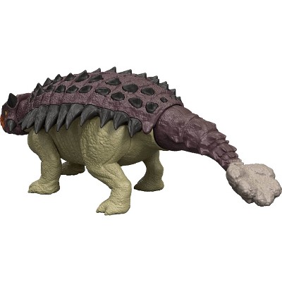 Jurassic World Rebirth Wild Roar Ankylosaurus Dinosaur Toy, Tail Attack Motion & Sound