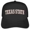 Official Texas State University Distressed School Name Foam Snapback Trucker Hat - for Men and Women, Black, One Size - 2 of 4