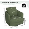 TiramisuBest Swivel Accent Chair,360 Upholstered Bucket Chairs,Comfy Swivel Chair,Sofa Reading Chair for Living,Bedroom,Green - 2 of 4
