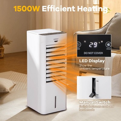 White Portable Evaporative Air Cooler with Remote Control
