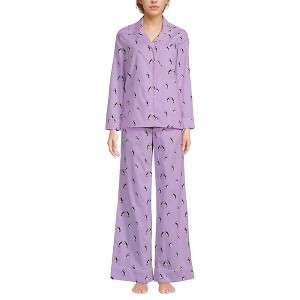 Lands' End Women's Cotton Poplin 2 Piece Pajama Set - Long Sleeve Top and Pants - 1 of 3