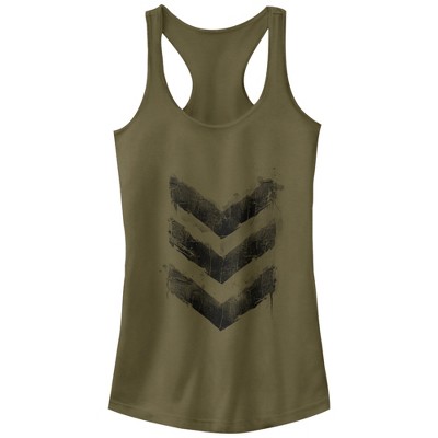 Juniors Womens Lost Gods Chevron Print Racerback Tank Top