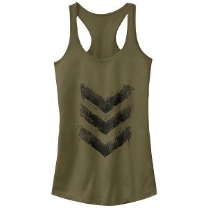 Juniors Womens Lost Gods Chevron Print Racerback Tank Top - 1 of 3