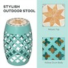 Maggift Patio End Tables, Modern Decorative Side Tables, Stylish Design for Patio, Living Room, Indoor and Outdoor Use, Blue, 12.25"*12.25"*18" - 2 of 4