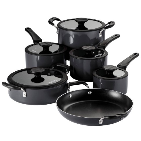 Tramontina 11pc Aluminum Non-stick Nesting Cookware Set Gray : Target