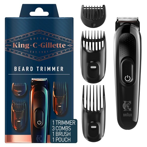 King C. Gillette Men's Cordless Beard Trimmer + 3 Interchangeable Combs - image 1 of 4