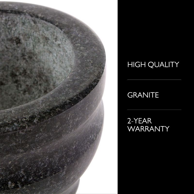 Cole & Mason 5.5-inch Granite Mortar & Pestle - Black, 8 pounds, 2 of 8