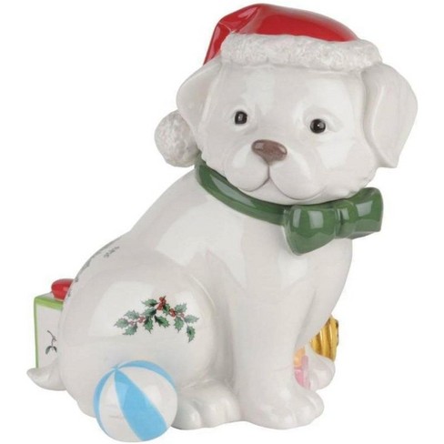 Spode Christmas Tree Figural Puppy Cookie Jar, 10 Inch Christmas Cookie ...