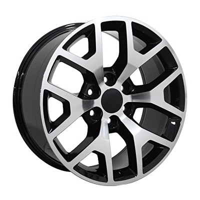 OE Wheels LLC CV92-22090-6550-31MB Black Machined Wheel Painted (22 x 9. inches /6 x 139 mm, 31 mm Offset)