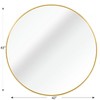 32 Inch Black Metal Framed Round Bathrrom Mirror for Wall. - 4 of 4