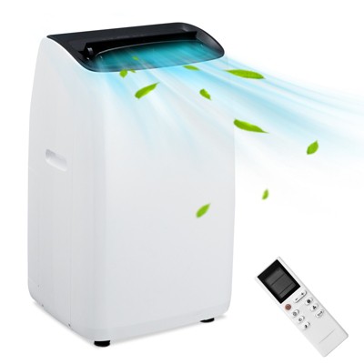 White 14000 BTU Freestanding Portable Air Conditioner for Rooms up to 750 Sq.Ft, Heater, Dehumidifier, Fan, Remote Control, Window Kit, Sleep Mode