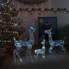 vidaXL Acrylic Reindeer Family Christmas Decoration with 300 LED Lights - Cold White - Indoor/Outdoor - 8 Lighting Modes - Set of Three - 2 of 4
