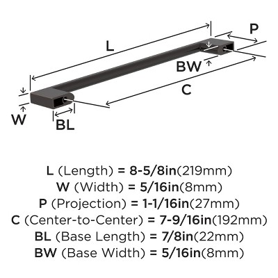 Oil Rubbed Bronze Modern Cabinet Pulls with Mounting Hardware, 10 Pack