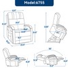 Dual Motor Infinite Position Lift Recliner Chair with Solid Wood Armrests, Heat Massage, and Heavy-Duty Motion Mechanism - 3 of 4